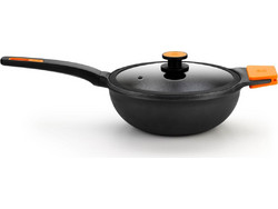 BRA A431728 Efficient Plus Wok Αλουμινίου Αντικολλητικό με Καπάκι 26cm BRAA431728EFFICIENTPLUS