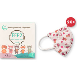 Tiexiong FFP2 Filtering Half Mask Παιδική Hello Kitty 20τμχ