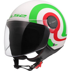 LS2 OF558 Sphere Lux II Urby White Red Green Κράνος Μηχανής Jet 1000gr
