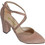 Sirena Sirena Γόβες Suede με Χοντρό Ψηλό Τακούνι & Λουράκι Nude G1297