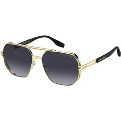 Marc Jacobs MARC784S RHL9O Ανδρικά Γυαλιά Ηλίου Τετράγωνα Μεταλλικά Μαύρο Χρυσό με Μαύρο Φακό