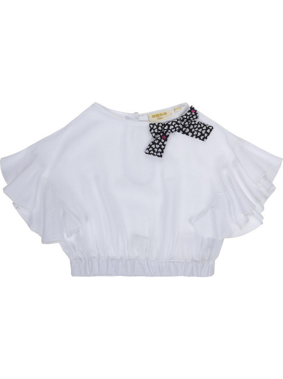 UBS2 Παιδικό Crop Top Κοντομάνικο Λευκό Ε23070001