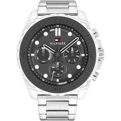 Tommy Hilfiger Morgan Ανδρικό Ρολόι Χρονογράφος με Ασημί Μεταλλικό Μπρασελέ 1710689