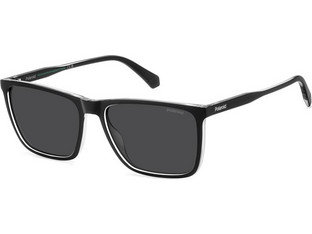 Polaroid Eyewear PLD4180S 7C5M9 Ανδρικά Γυαλιά Ηλίου Τετράγωνα Κοκάλινα Μαύρα με Μαύρο Φακό