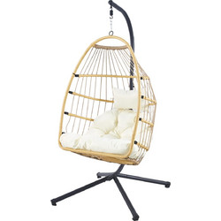 Nextdeco Wanda Κρεμαστή Κούνια Φωλιά Wicker Μπεζ 32798------2
