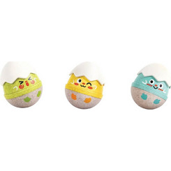 Hape Early Explorer Happy Hatchlings Wobble Σετ Ξύλινες Κουδουνίστρες Μπάλες για Νεογέννητα