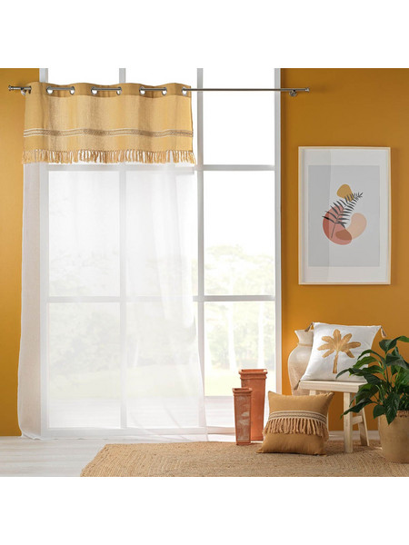 Spitishop Κουρτίνα Παραθύρου με Τρουκς 140x240 Janara 1627540 Ochre