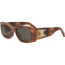 Celine CL40282U 53E Γυναικεία Γυαλιά Ηλίου Ορθογώνια Κοκάλινα Ταρταρούγα με Μαύρο Φακό