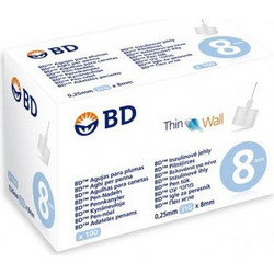 BD Thin Wall Βελόνες Ινσουλίνης 31G 8mm 100τμχ
