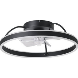 Eglo Marinella 35193 Ανεμιστήρας Οροφής 50cm 20W με Φως & Τηλεχειριστήριο Μαύρος