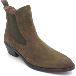 Yokono CANDEM-004 Γυναικεία Μποτάκια Chelsea Suede Καφέ με Χοντρό Χαμηλό Τακούνι