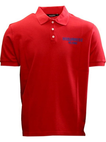 Dsquared2 Ανδρική Μπλούζα Polo Κοντομάνικη Κόκκινη S74GL0086S22743-305W