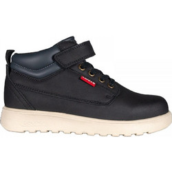Levi's Arizona Παιδικά Μποτάκια Μαύρα Δερμάτινα με Σκρατς VARI0001S-0003
