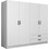 Megapap Τετράφυλλη Ντουλάπα Ρούχων Victoria Λευκή 200x60x181cm GP100-0089,1