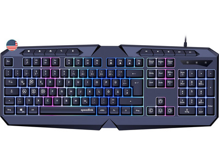 Speedlink Ludicium Gaming Πληκτρολόγιο RGB Black