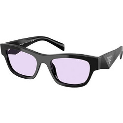 Prada PRB09S 16K40J Ανδρικά Γυαλιά Ηλίου Τετράγωνα Κοκάλινα Μαύρα με Μωβ Φακό