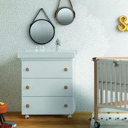 Pali Win Βρεφική Συρταριέρα - Αλλαξιέρα Λευκή 76x45x90cm 0533WINN
