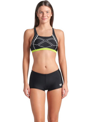 Arena Graphic Swim Pro Two Αθλητικό Γυναικείο Μαγιό Bikini Set Μαύρο 008932-560