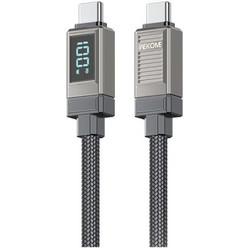 WK WDC-41 Braided USB-C to USB-C 100W 1.2m Grey 6941027650776