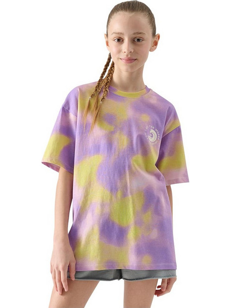 4F Παιδικό T-Shirt Κοντομάνικο Λιλά Κίτρινο 4FJWSS25TTSHF2253-52A