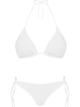 Rock Club Bikini Set Τριγωνάκι Λευκό BP-5004