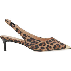 Exe Γόβες Slingback Δερμάτινες με Τακούνι Στιλέτο Μπεζ Καφέ U467V9343812