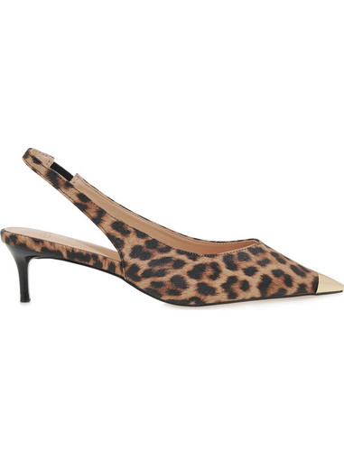 Exe Γόβες Slingback Δερμάτινες με Τακούνι Στιλέτο Μπεζ Καφέ U467V9343812