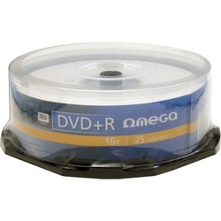 Omega Εγγράψιμα DVD+R 16x 4.7GB Cake Box 25τμχ