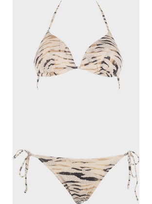 Gsecret Bikini Set Τριγωνάκι Animal Print Μπεζ C60070-32680
