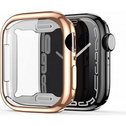 Dux Ducis Samo Πλαστική Θήκη με Προστασία Οθόνης για Apple Watch 7 / 8 45mm Ροζ Χρυσή