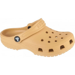 Crocs Classic Clog Παιδικά Παπούτσια Θαλάσσης για Κορίτσι Μπεζ Κίτρινα 206991-209