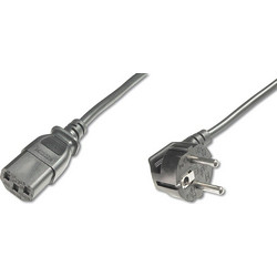 Digitus AK-440100-025-S Καλώδιο Τροφοδοσίας Schuko to IEC C13 2.5m