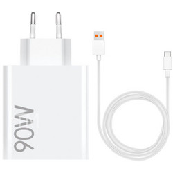 Xiaomi HyperCharge Combo Φορτιστής με Καλώδιο USB-C με Θύρα USB-A 90W Power Delivery