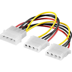 Goobay 50684 Καλώδιο Σκληρού Δίσκου 4-Pin Molex to 2 x 4-Pin Molex Female 0.2m Multicolor