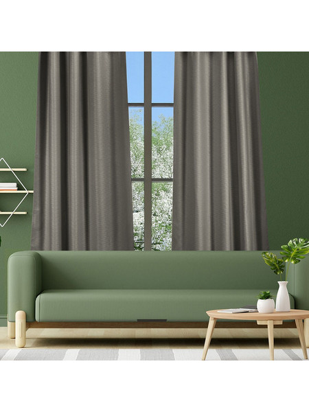 WhiteEgg Κουρτίνα Παραθύρου με Τρέσα 270x280 K0184-3 Beige
