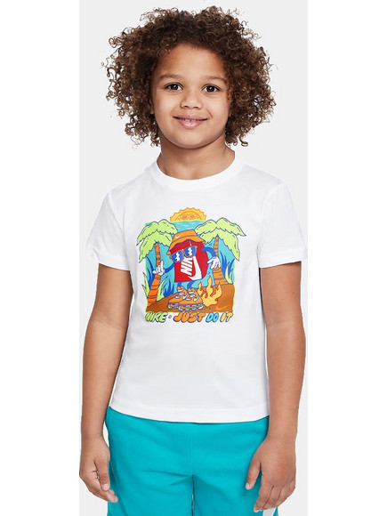 Nike Παιδικό T-Shirt Κοντομάνικο Λευκό Πολύχρωμο 86N093-001