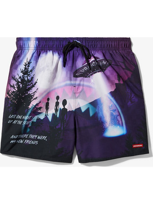 Sprayground Ανδρικό Μαγιό Σορτς με Σχέδια Μωβ 910SWM2024