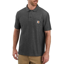Carhartt Ανδρική Μπλούζα Polo Κοντομάνικη Ανθρακί 106685-CRH