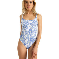 Roxy Ολόσωμο Μαγιό Floral Λευκό Γαλάζιο ERJX103700-WBS6
