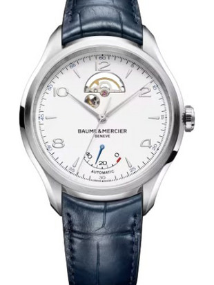 Baume & Mercier Clifton Ανδρικό Ρολόι Αυτόματο με Μπλε Δερμάτινο Λουράκι M0A10448
