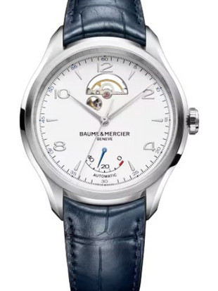 Baume & Mercier Clifton Ανδρικό Ρολόι Αυτόματο με Μπλε Δερμάτινο Λουράκι M0A10448