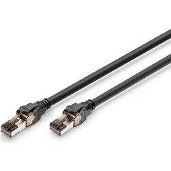 Digitus S/FTP Cat.8.1 Καλώδιο Δικτύου Ethernet 0.5m Black DK-1843-005
