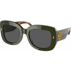 Tory Burch TY7170U-189187 Γυναικεία Γυαλιά Ηλίου Τετράγωνα Κοκάλινα Μαύρα με Μαύρο Φακό