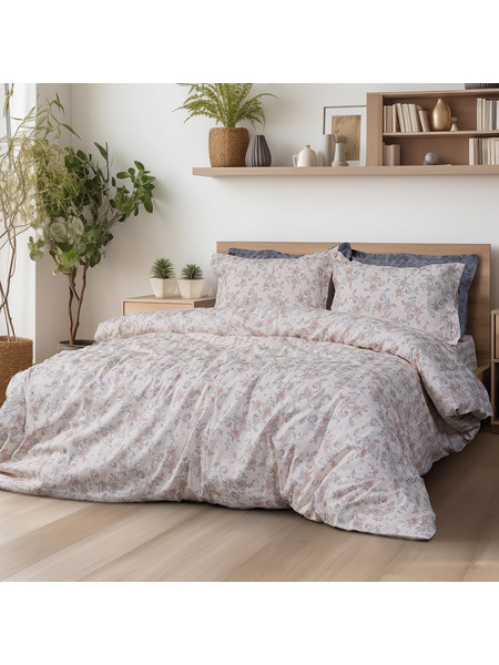 Beauty Home Σετ Σεντόνια Υπέρδιπλα Βαμβακοσατέν 240x270 Renata Art 12213 Μπεζ