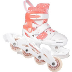 Tempish RS Ton Duo Led Inline Αυξομειούμενα Rollers Παιδικά Λευκά Πορτοκαλί