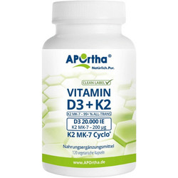 Aportha D3 20000iu & K2 20000iu 120 Κάψουλες