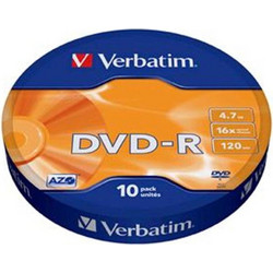 Verbatim 43729 Εγγράψιμα DVD-R 16x 4.7GB Cake Box 10τμχ
