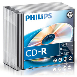 Philips CR7D5NS10/00 Εγγράψιμα CD-R 52x 700MB 10τμχ