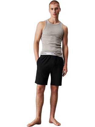 Calvin Klein Καλοκαιρινές Ανδρικές Πιτζάμες Βαμβακερές Μαύρες 000NM2847E-UB1