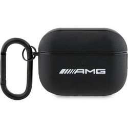 Amg Leather Big Logo Θήκη από Δερματίνη με Γάντζο για Apple AirPods Pro 2 Μαύρη